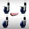 Service Caster 4'' SS Solid Poly Swivel 1-3/4'' Expanding Stem Caster Set 2 Total Lock Brakes, 4PK SCC-SSEXTTL20S414-SPUS-2-S-2-134 - alternate 3